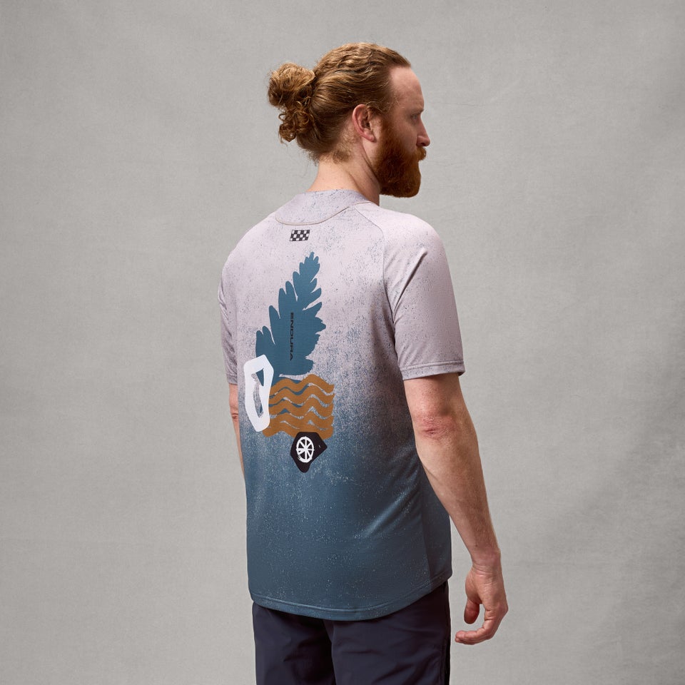 ENDURA SINGLETRACK PRINT Short Sleeve Titanium Jersey