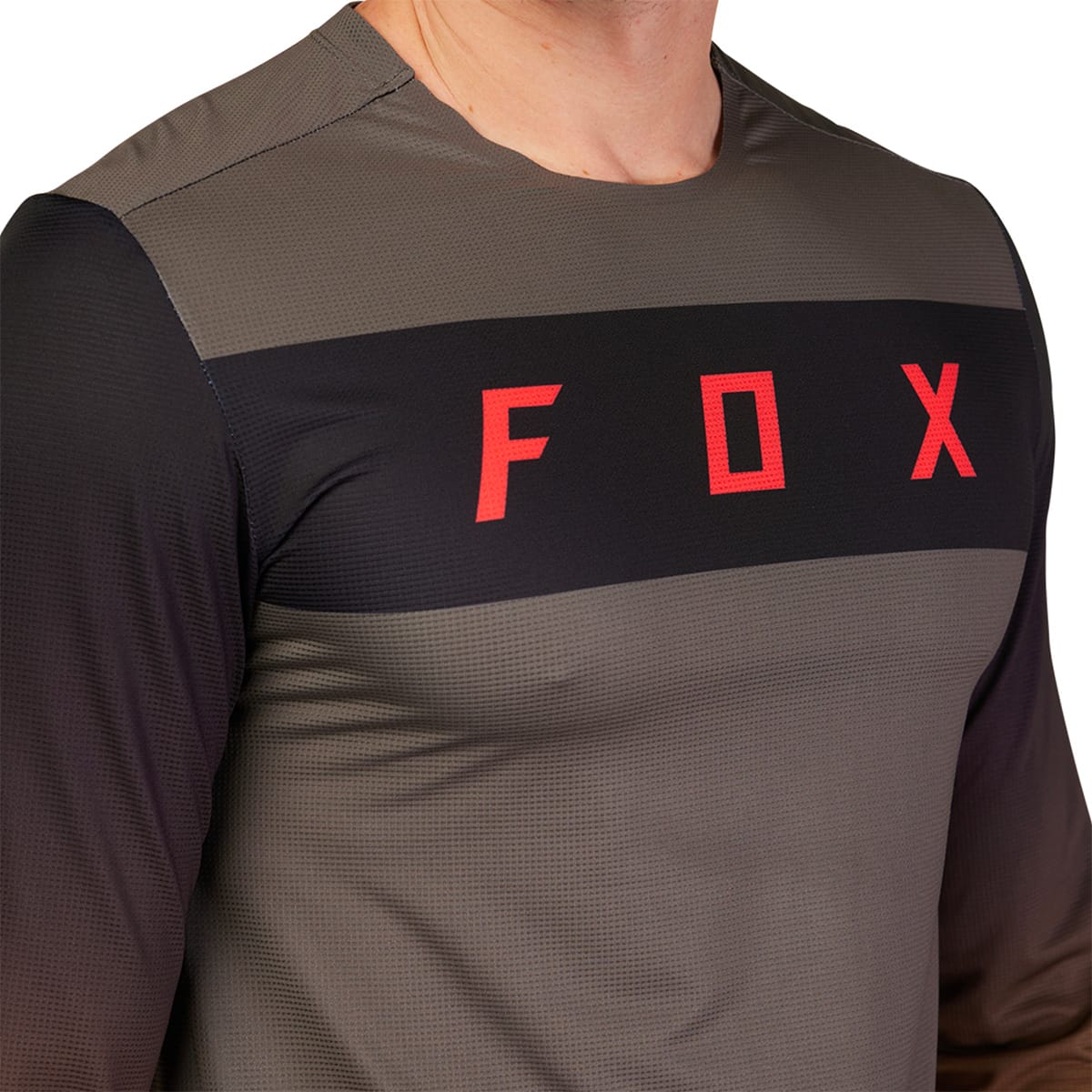 FOX FLEXAIR ARCADIA Long Sleeve Jersey Grey/Brown