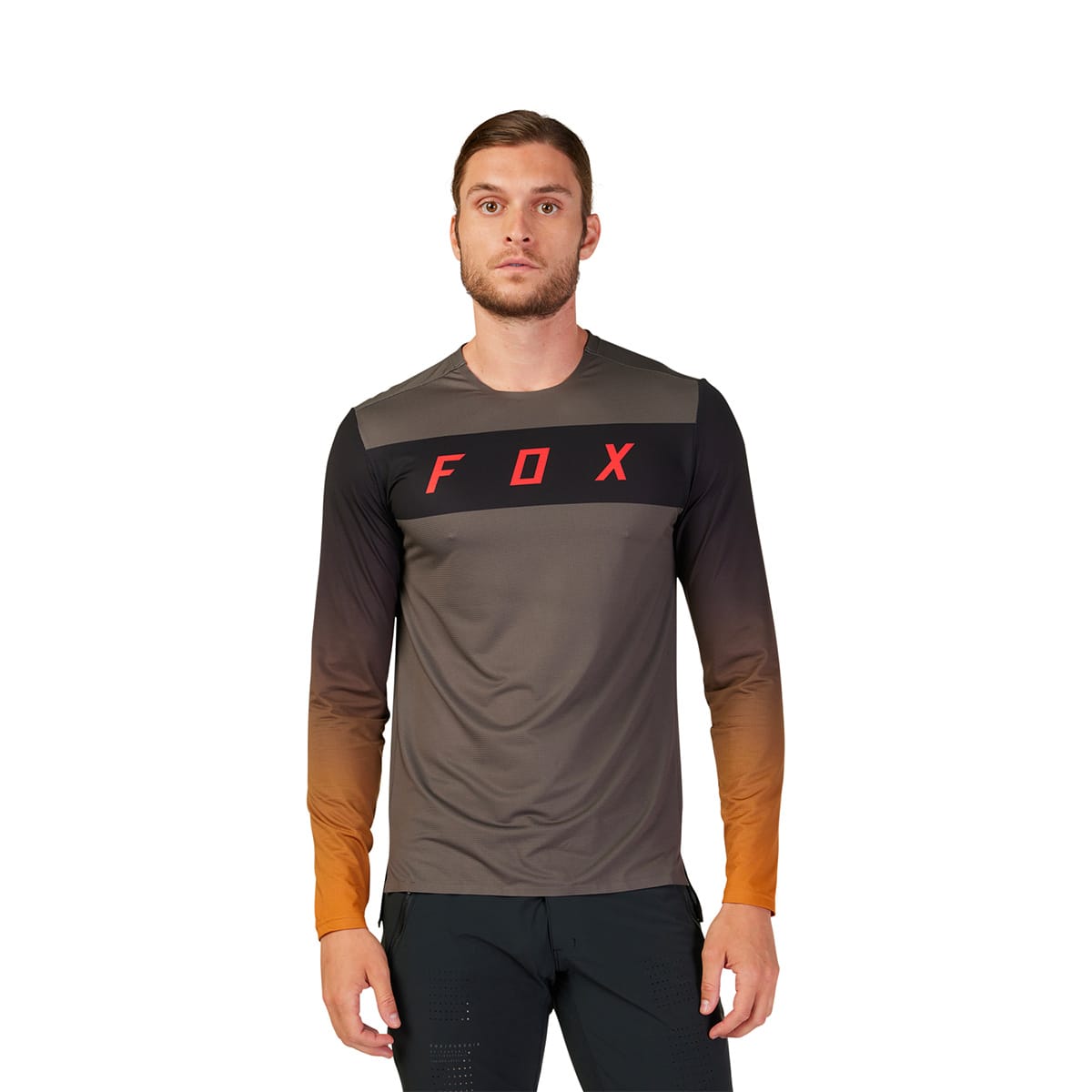 FOX FLEXAIR ARCADIA Long Sleeve Jersey Grey/Brown