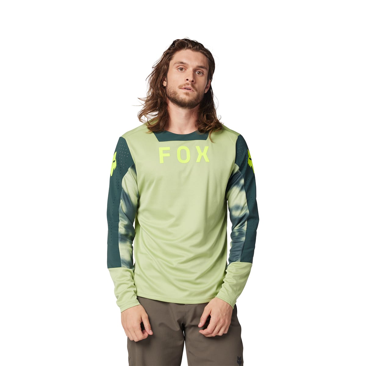 FOX DEFEND TAUNT Long Sleeve Jersey Green