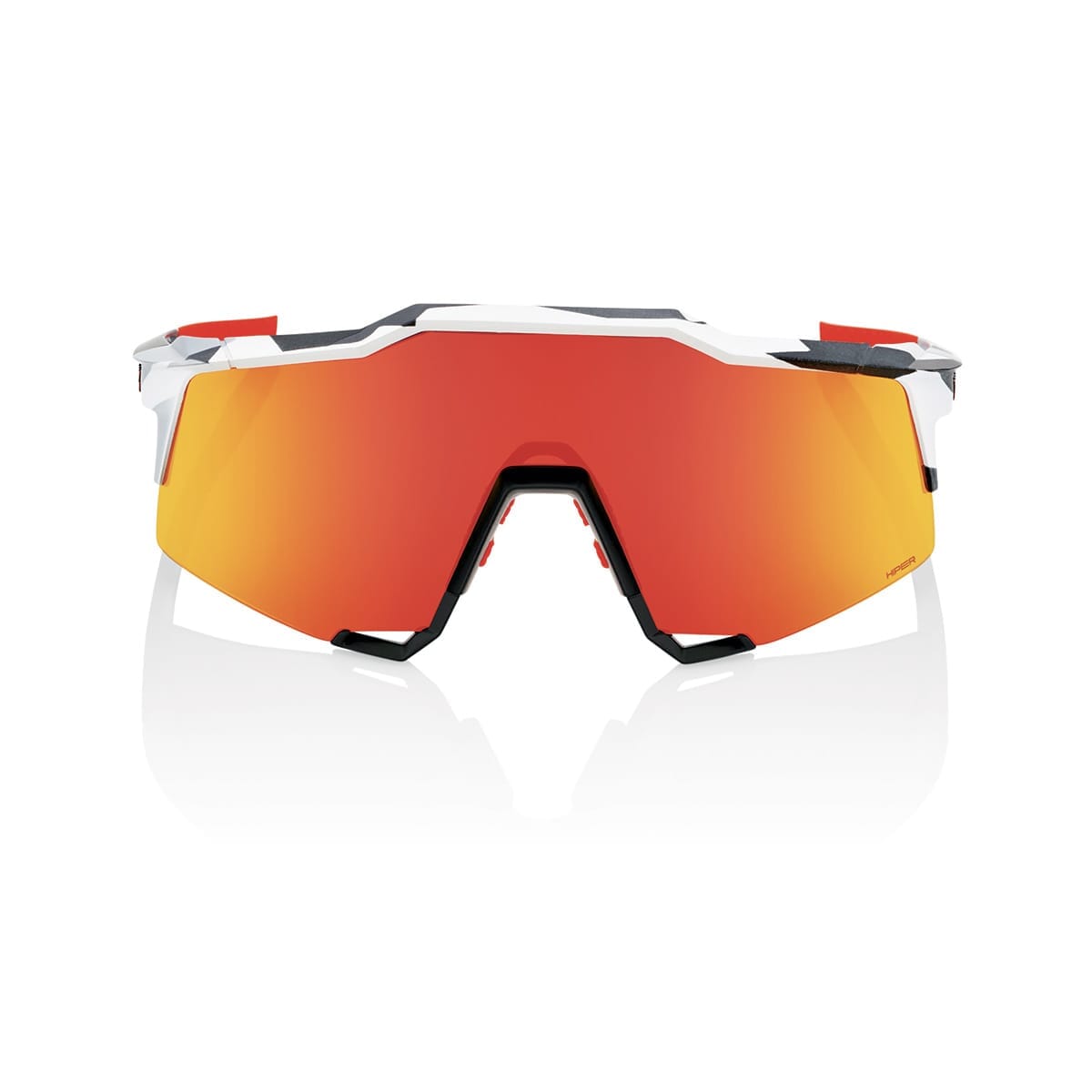 Lunettes 100%  SPEEDCRAFT SOFT Blanc/Gris Hiper Mirror Rouge