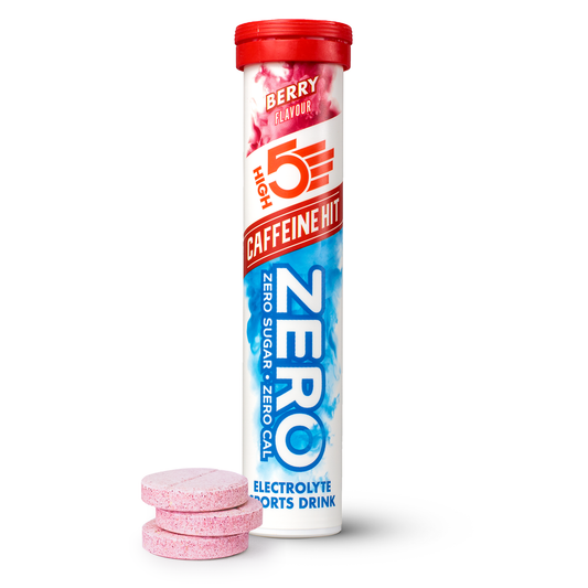 HIGH5 ZERO Electrolyte Hydration with Caffeine (20 Tablets) Fruits Red