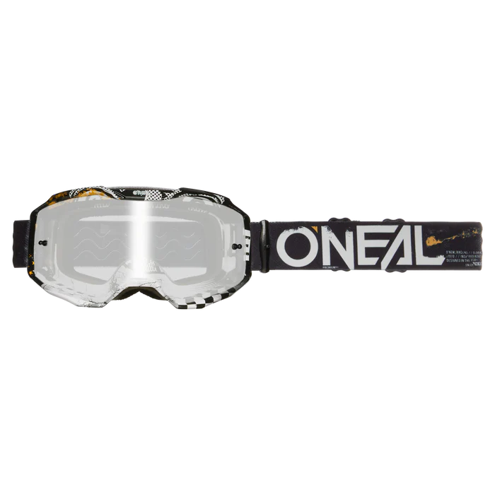 O'NEAL B-10 ATTACK Goggle Black/White Silver Mirror Screen
