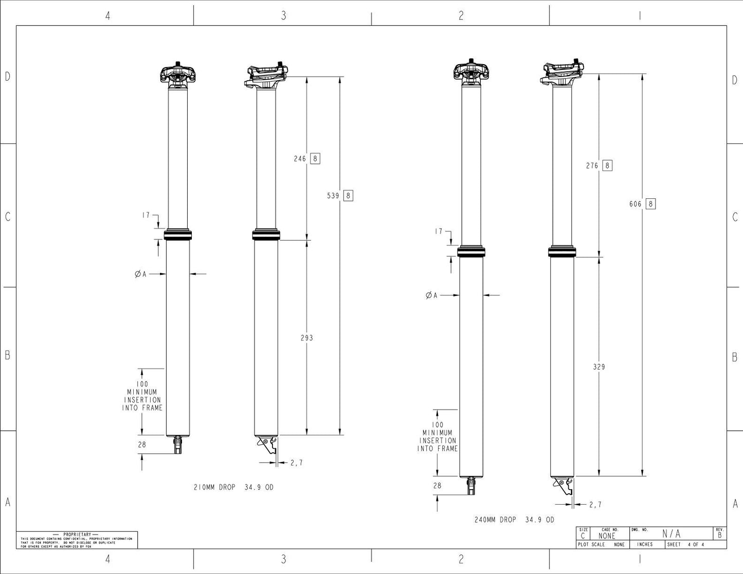 Stem Saddle Telescopic FOX RACING SHOX TRANSFER FACTORY 125mm