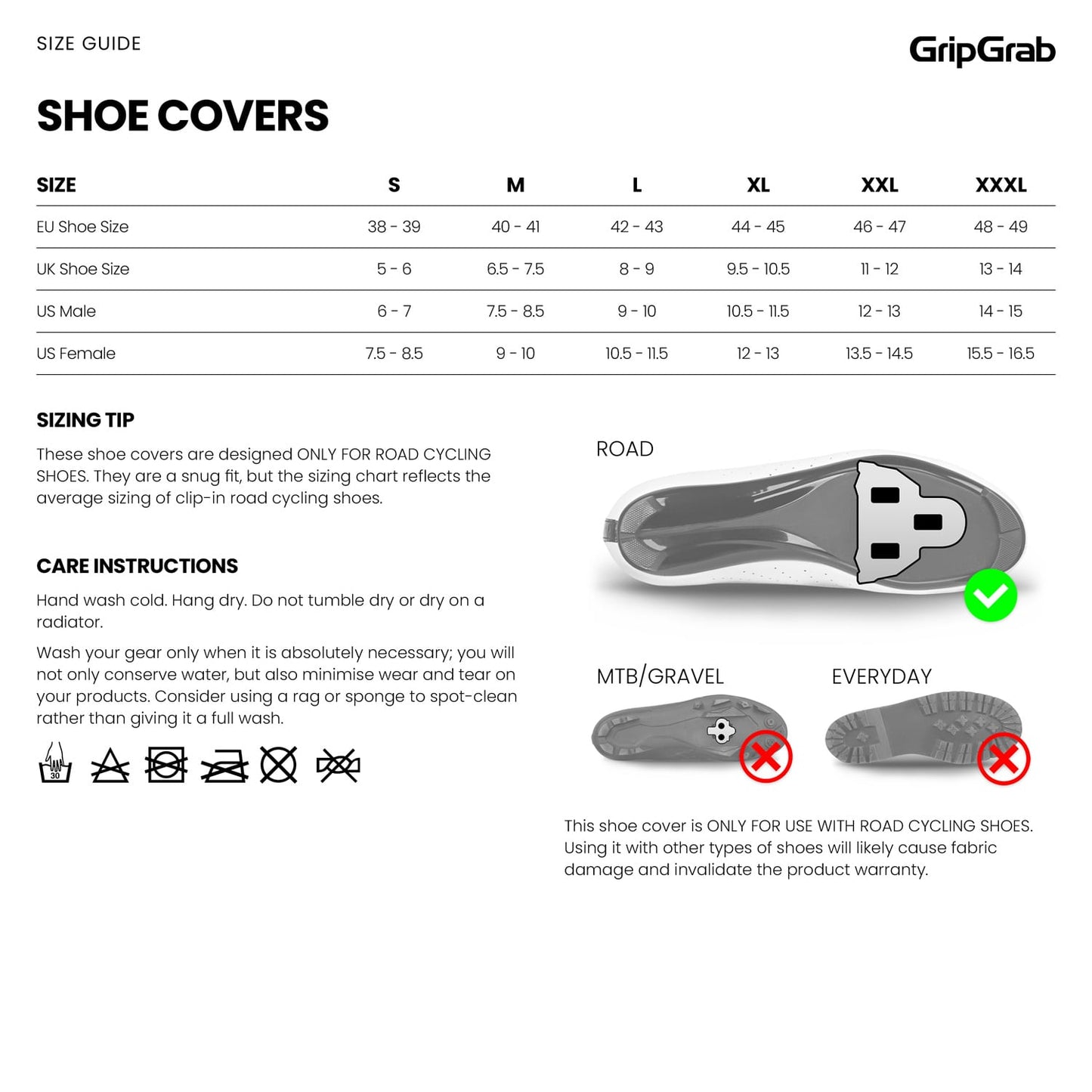 Boot Cover GRIPGRAB ARTIC 2 WATERPROOF ROAD Black