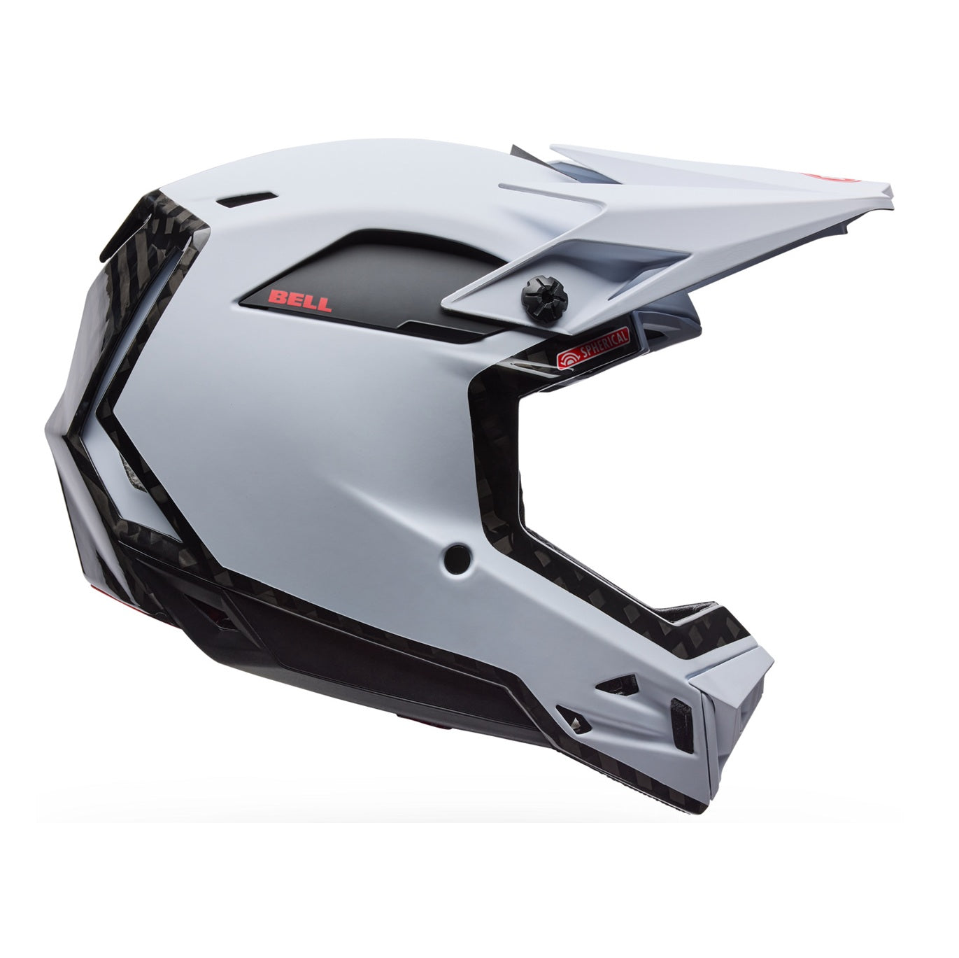 Casque VTT BELL FULL-10 SPHERICAL CARBON PEAK Blanc