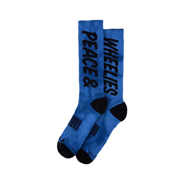 TROY LEE DESIGNS PERFORMANCE PEACE & WHEELIES Socks Blue 2025