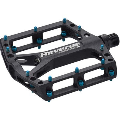 REVERSE COMPONENTS BLACK ONE flat pedals Black/Light Blue