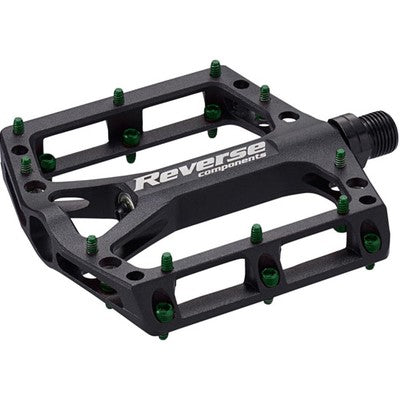 REVERSE COMPONENTS BLACK ONE flat pedals Black/Green