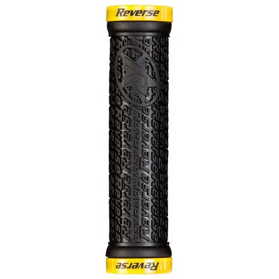 REVERSE COMPONENTS STAMP Lock-On Grips Ø 30mm Black/Yellow