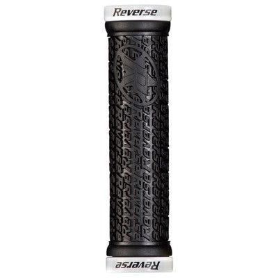 REVERSE COMPONENTS STAMP Lock-On grips Ø 30mm Black/White