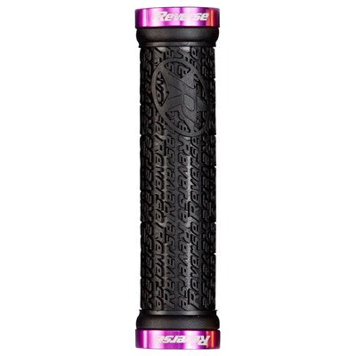 REVERSE COMPONENTS STAMP Lock-On grips Ø 30mm Black/Violet