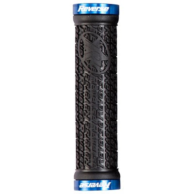 REVERSE COMPONENTS STAMP Lock-On grips Ø 30mm Black/Blue