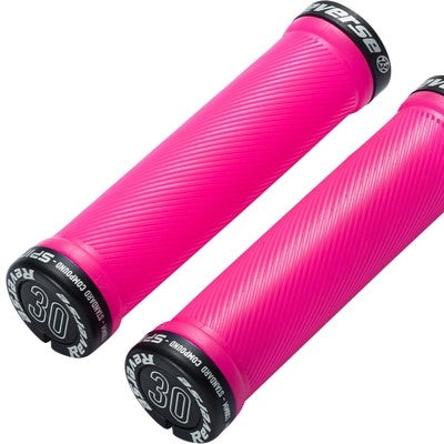 REVERSE COMPONENTS SPIN Lock-On Grips Ø 30mm Pink/Black