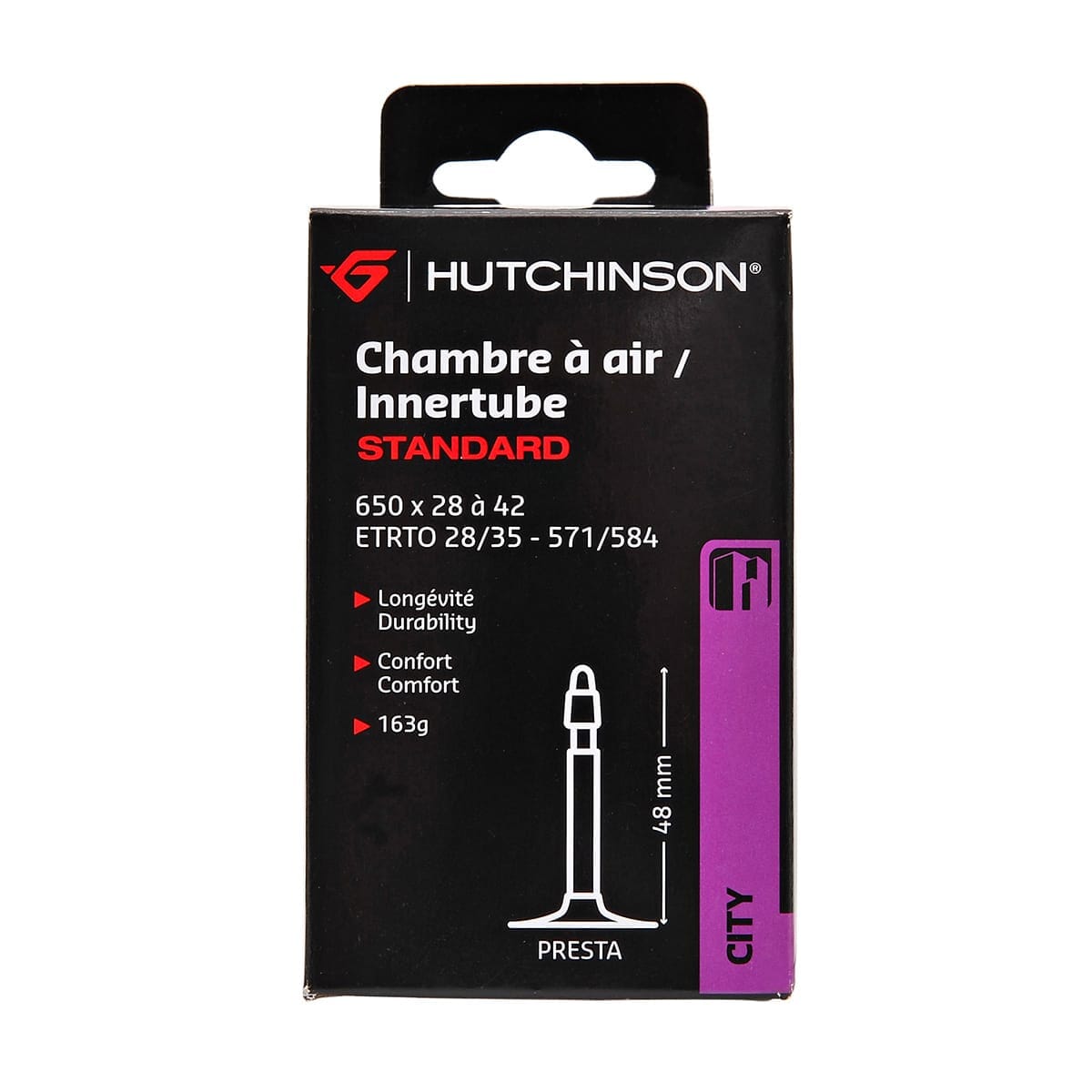 Chambre à Air HUTCHINSON STANDARD 650x28/42 PRESTA 48mm