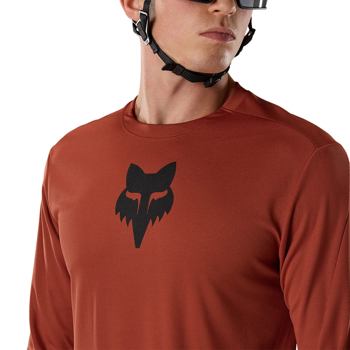 FOX RANGER FOX HEAD Long Sleeve Jersey Brown