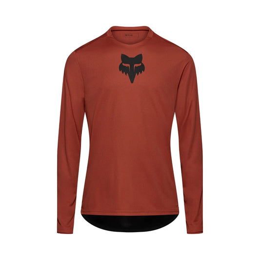 FOX RANGER FOX HEAD Long Sleeve Jersey Brown
