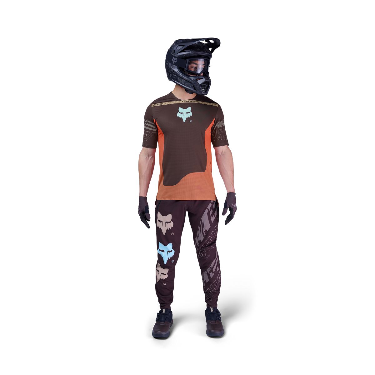 FOX FLEXAIR ELEVATED Short Sleeve Jersey Brown/Orange