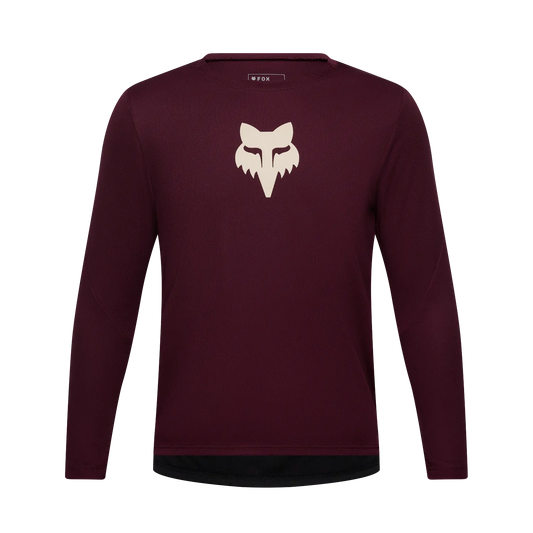 FOX RANGER FOX HEAD Junior Long Sleeve Jersey Burgundy