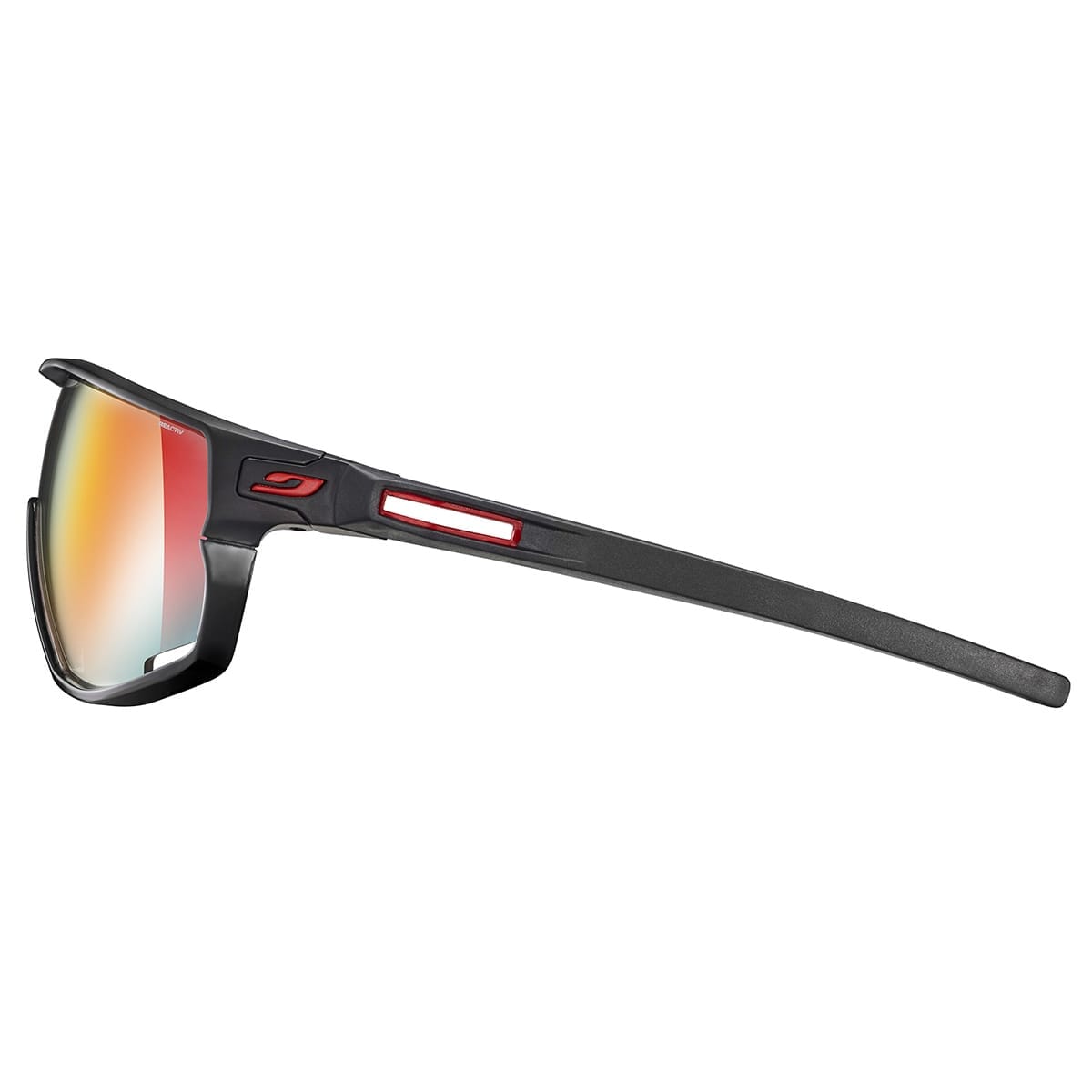 Lunettes JULBO RUSH Noir Mat/Noir Brillant  Reactiv  Jaune/Marron