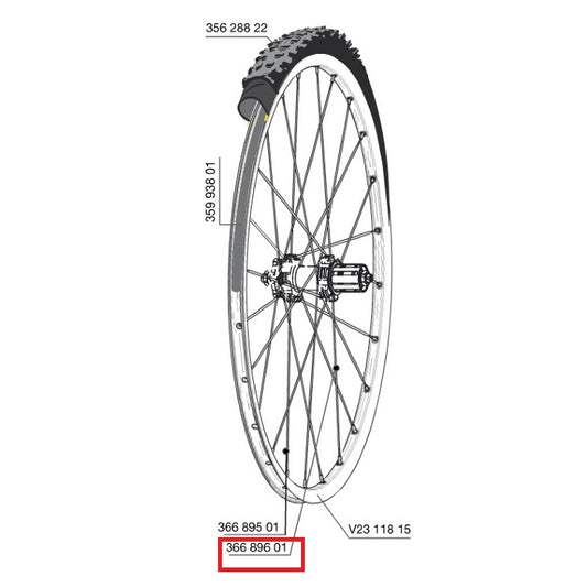 12 REAR SPOKES KIT MAVIC CROSSROC/CROSSRIDE UST/CROSSMAX ELITE/XA ELITE 29" KSYRIUM UST D/AKSIUM NUST D 293MM