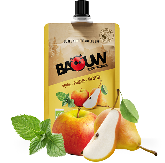 BAOUW Organic Recipe Fruit Energy Puree Pear/Apple/Mint (90g)