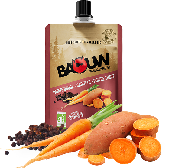 BAOUW Organic Energy Puree Savory Recipe Sweet Potato/Carrot/Pepper (90g)