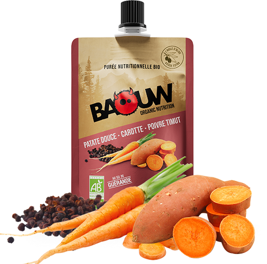 BAOUW Organic Energy Puree Savory Recipe Sweet Potato/Carrot/Pepper (90g)