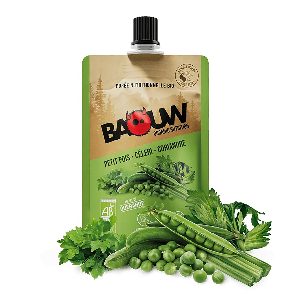 BAOUW Organic Recipe Salted Energy Purée Pea-Celery-Coriander (90g)