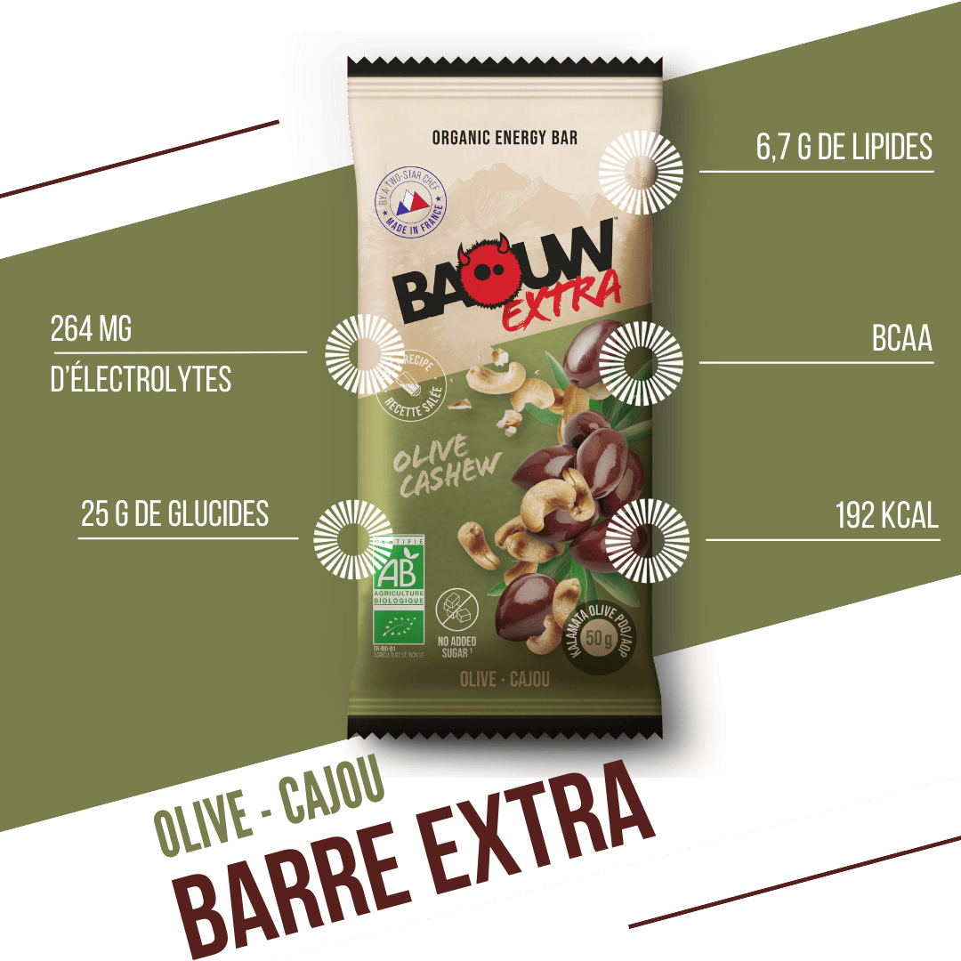 BAOUW ORGANIC EXTRA Salted Olive-Cashew Energy Bar (50g)
