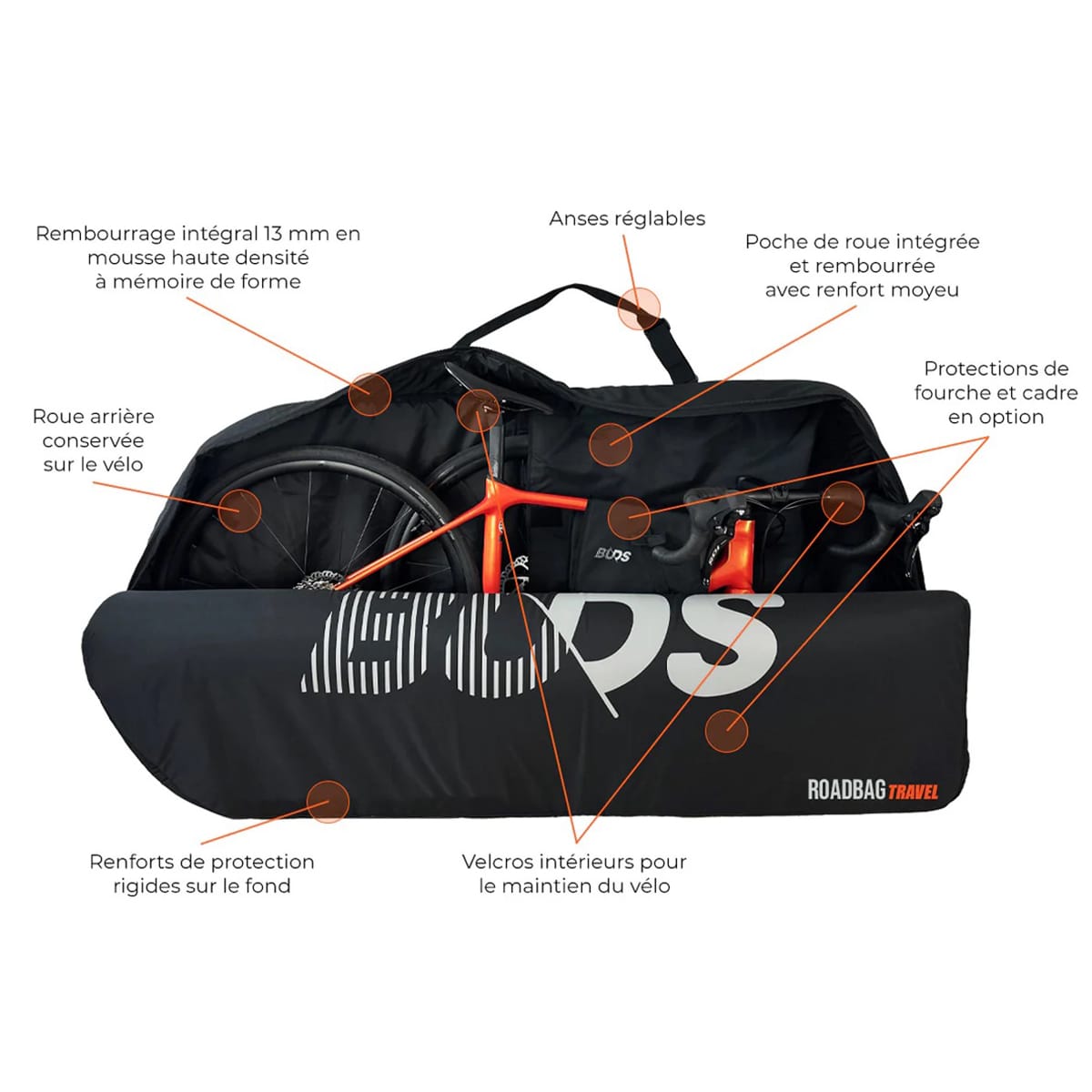 Bicycle Cover Road  BUDS ROADBAG TRAVEL (Airplane) Black