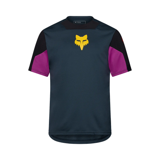 FOX DEFEND CREATION Short Sleeve Jersey Blue