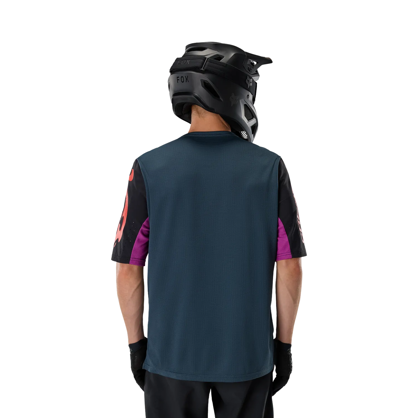 FOX DEFEND CREATION Short Sleeve Jersey Blue