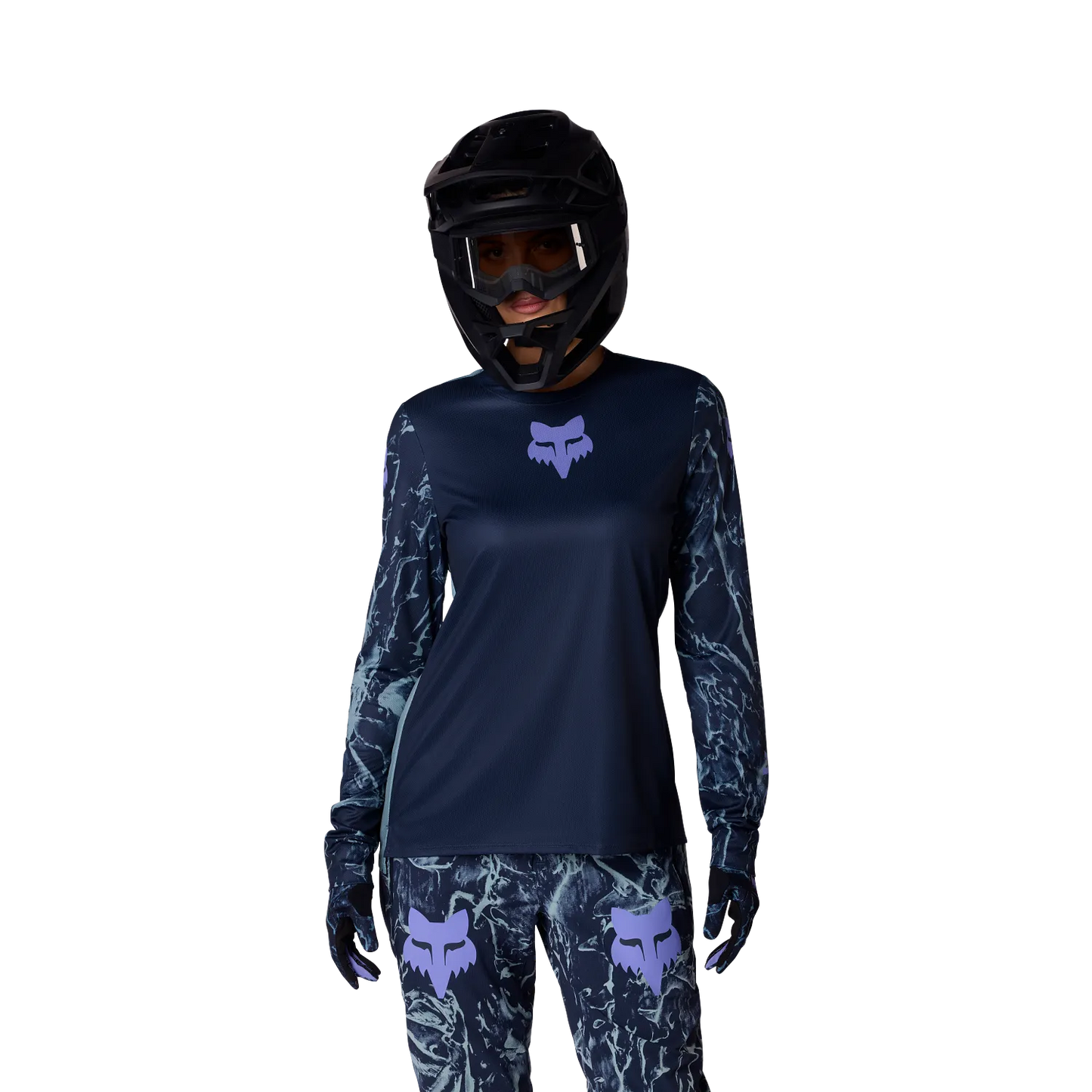 FOX RANGER IMAGE PRINT Ladies Long Sleeve Jersey Blue