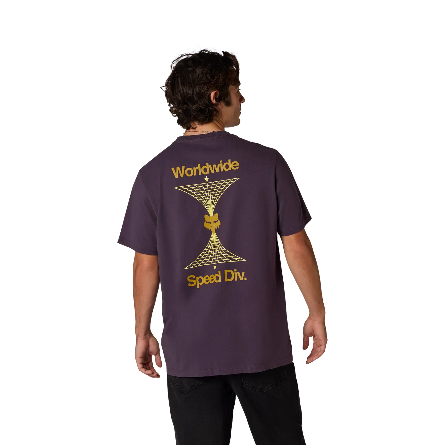 T-Shirt FOX IMAGE PRINT 195 ORIGINAL Short Sleeve Purple Plum Perfect