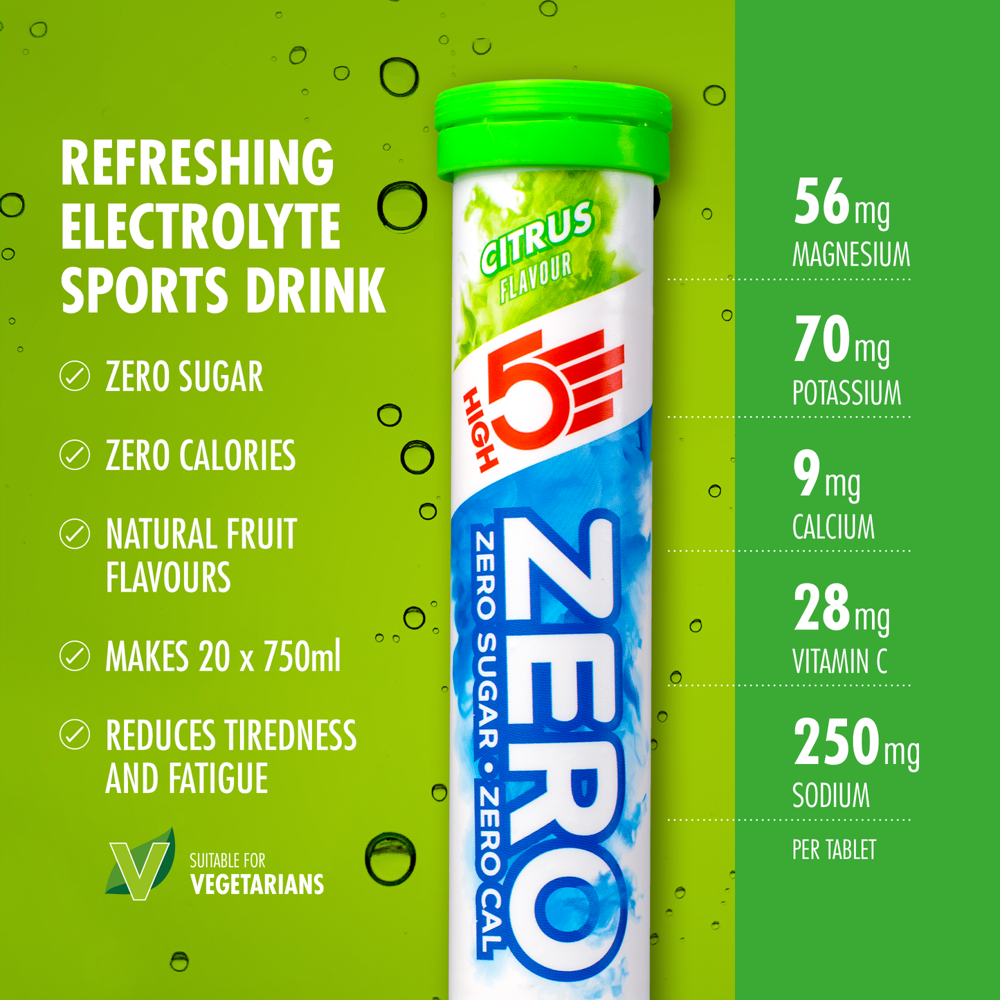 Electrolyte Hydration tablets HIGH5 ZERO (x20) Lemon