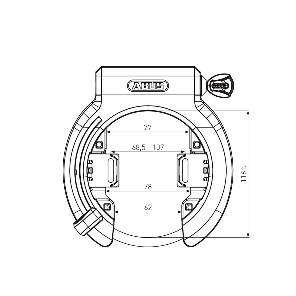 ABUS R BK 6950M Xplus Frame Lock