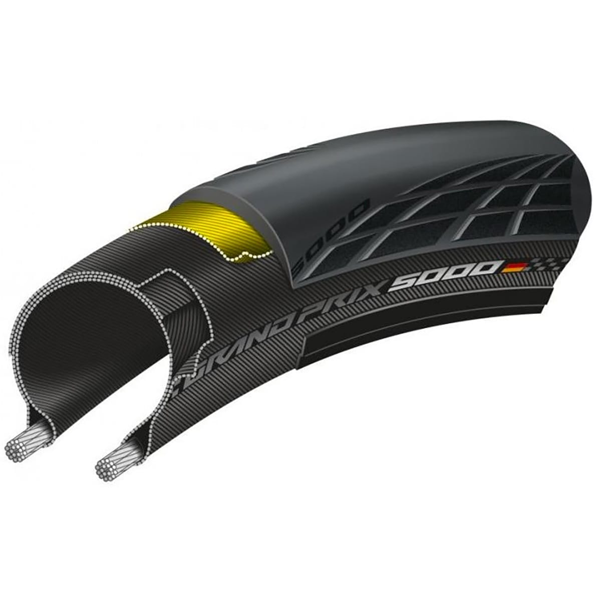 Pneu CONTINENTAL GRAND PRIX 5000 700x23c TubeType Souple