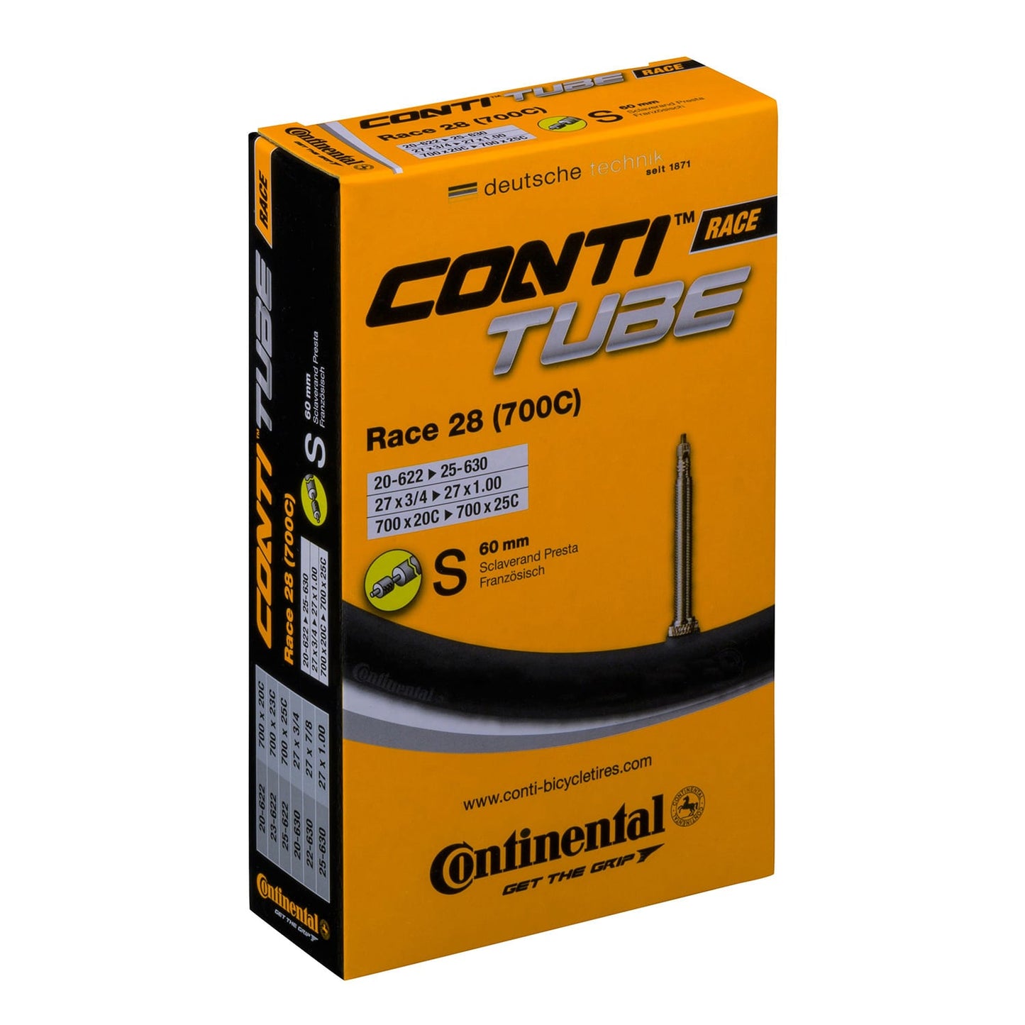 CONTINENTAL RACE inner tube 700x20/25c Presta