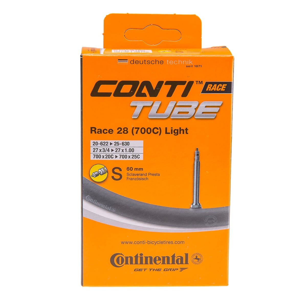 CONTINENTAL RACE LIGHT inner tube 700x20/25c Presta