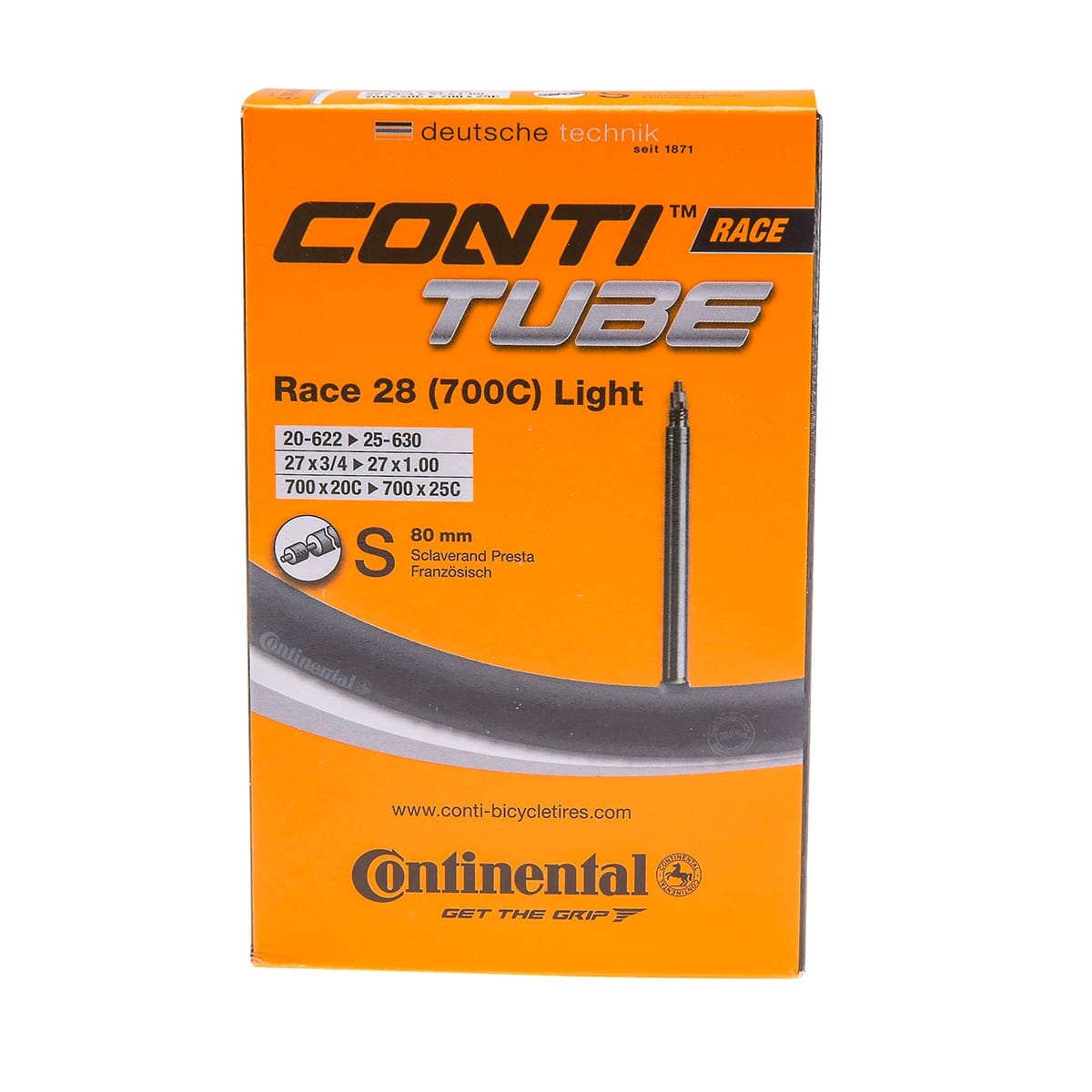 CONTINENTAL RACE LIGHT inner tube 700x20/25c Presta