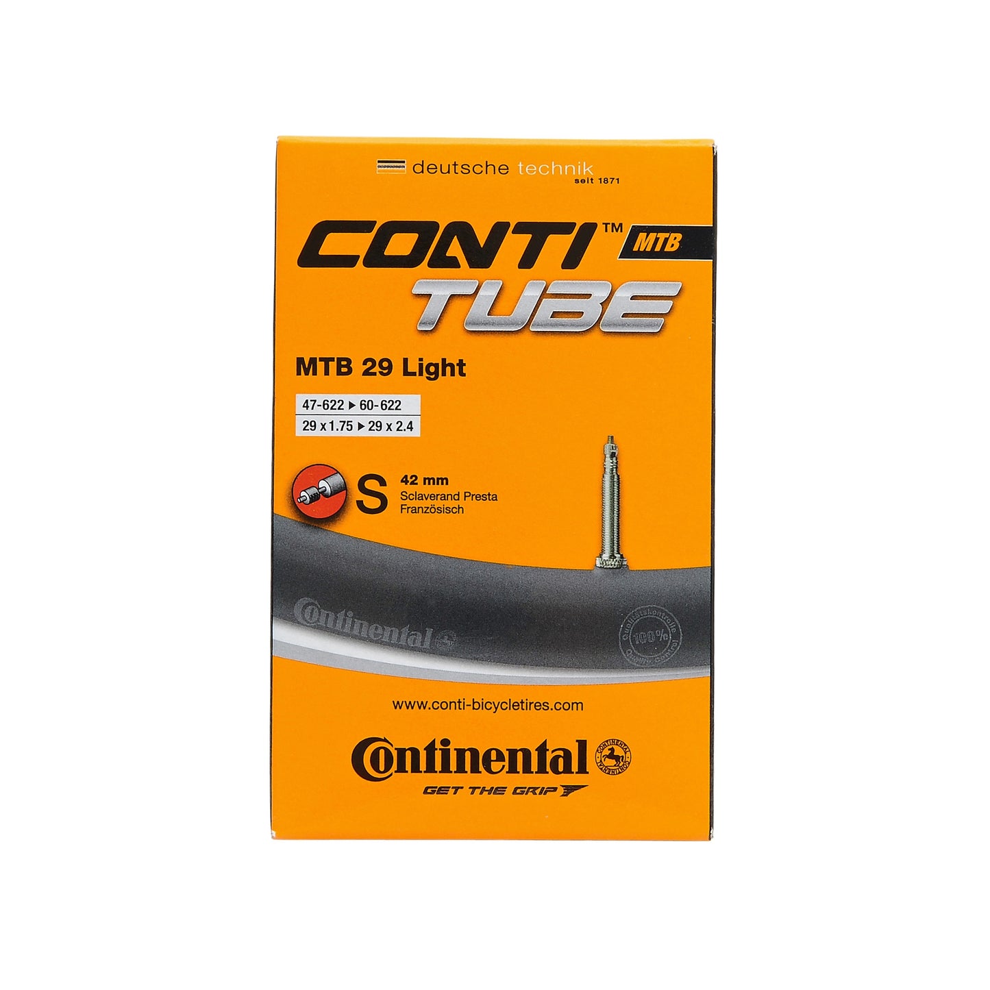 CONTINENTAL MTB LIGHT 29x1.75-2.4 Presta 42mm inner tube