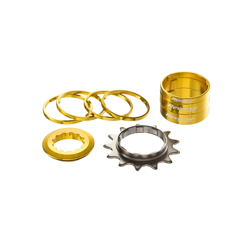 REVERSE COMPONENTS Gold Single Speed Kit with 13-Tooth Sprocket