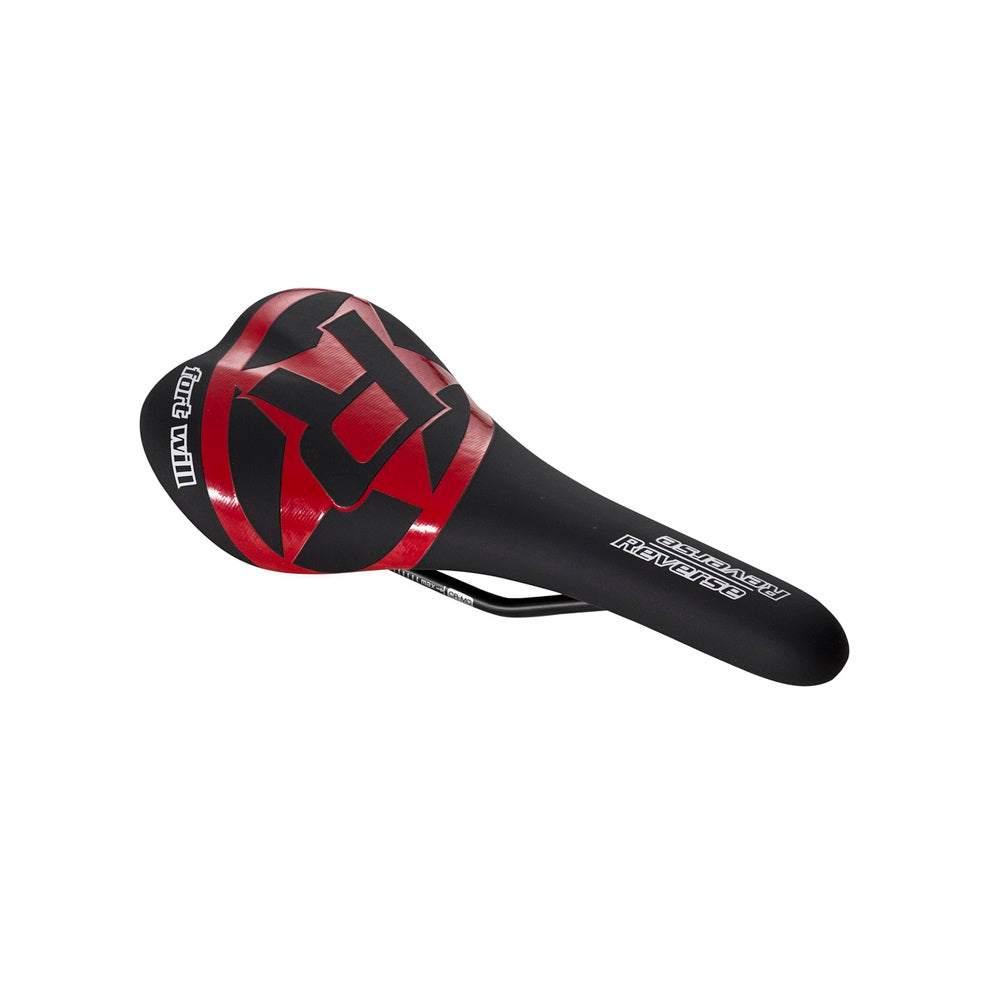 Saddle REVERSE COMPONENTS FORT WILL STYLE Rails CrMo Black/Red