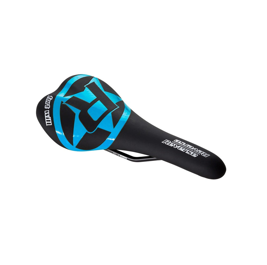 Saddle REVERSE COMPONENTS FORT WILL STYLE Rails CrMo Black/Blue