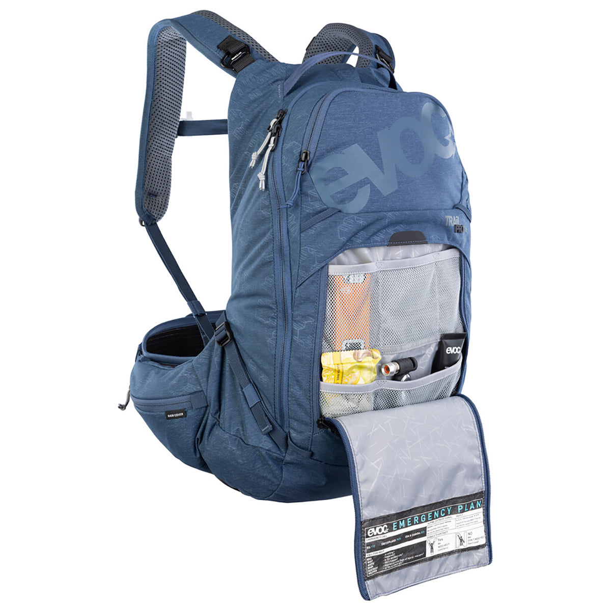 Backpack with Dorsal EVOC TRAIL PRO 16 Blue