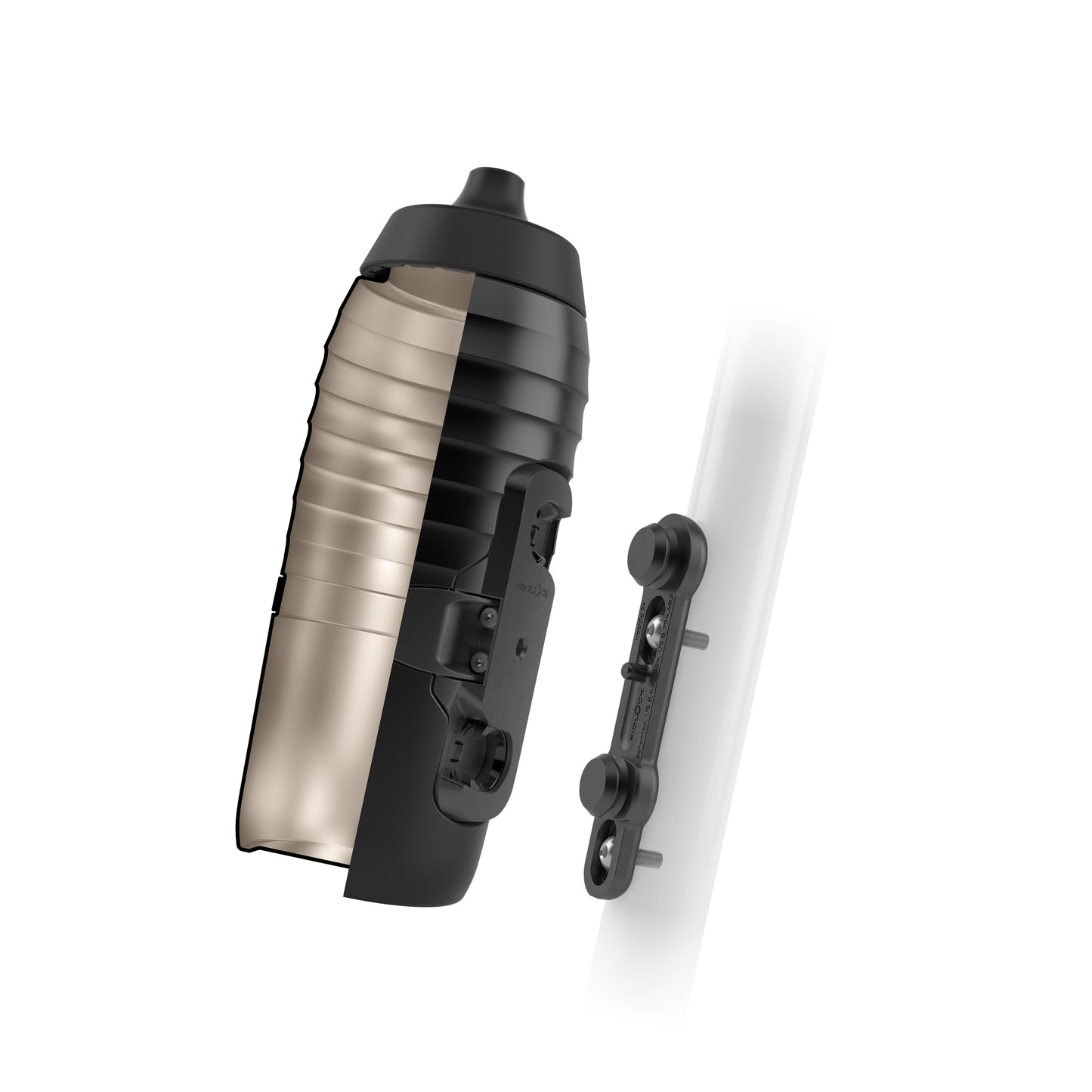 Bottle and bottle cage kit FIDLOCK TWIST X KEEGO Magnetic System 600 ml Black