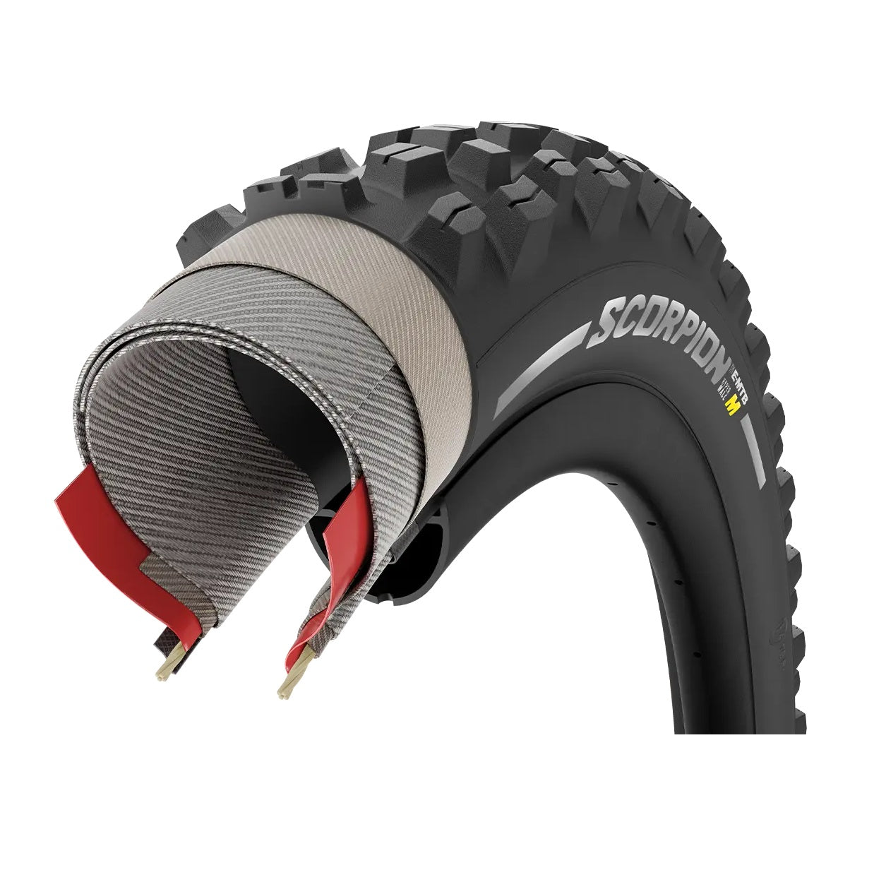 PIRELLI SCORPION E-MTB M 29x2.6 tire Tubeless Ready Soft Black/Red 4355700