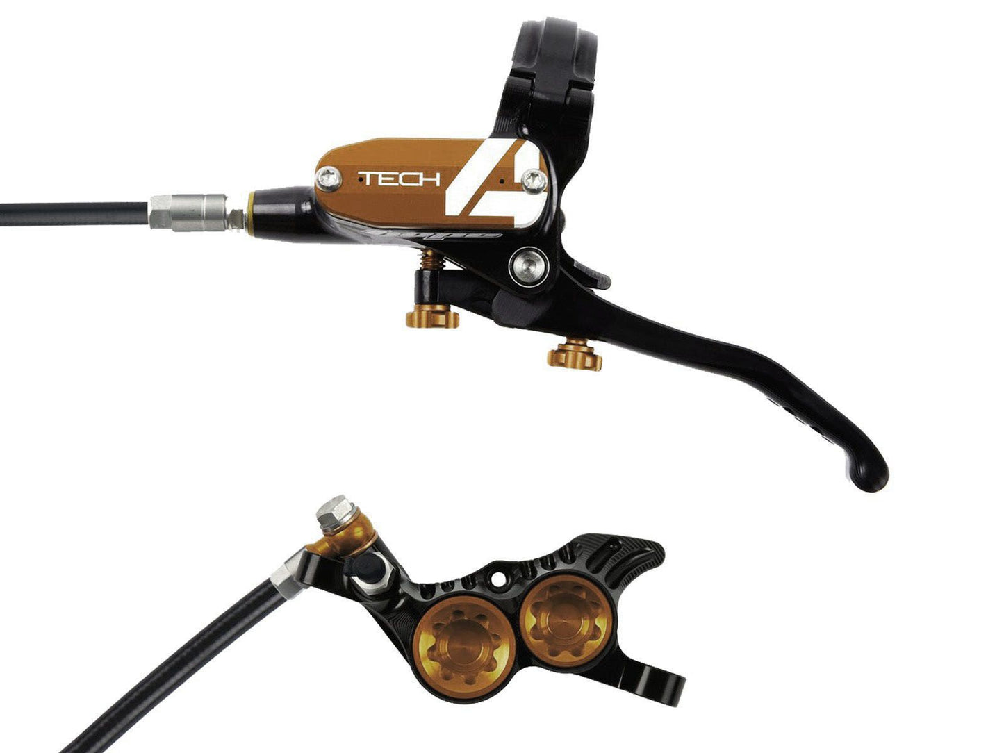 Pair of Hope Tech 4 E4 Black / Bronze brakes