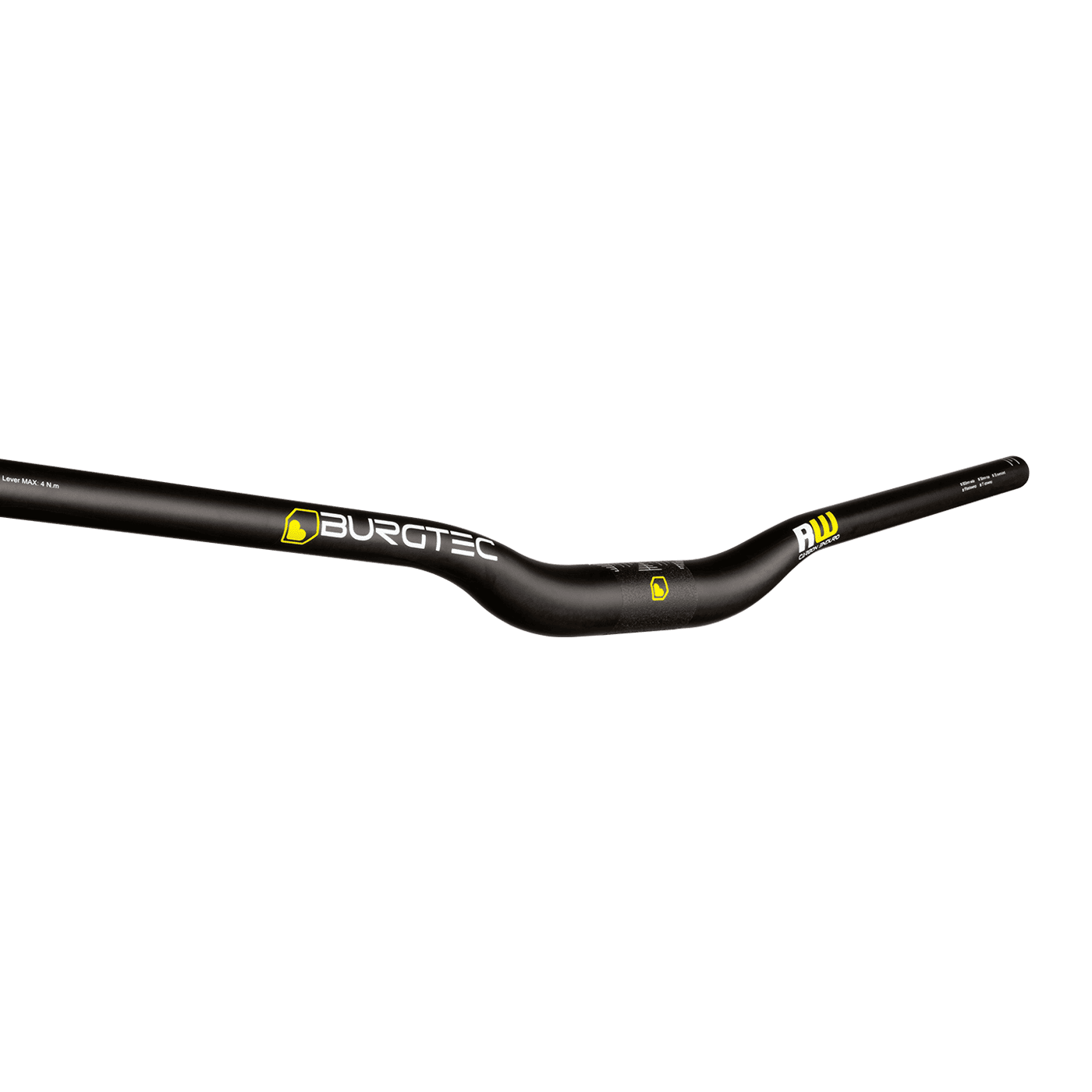 handlebar BURGTEC RIDE WIDE ENDURO Rise 30mm 800mm Black Carbon